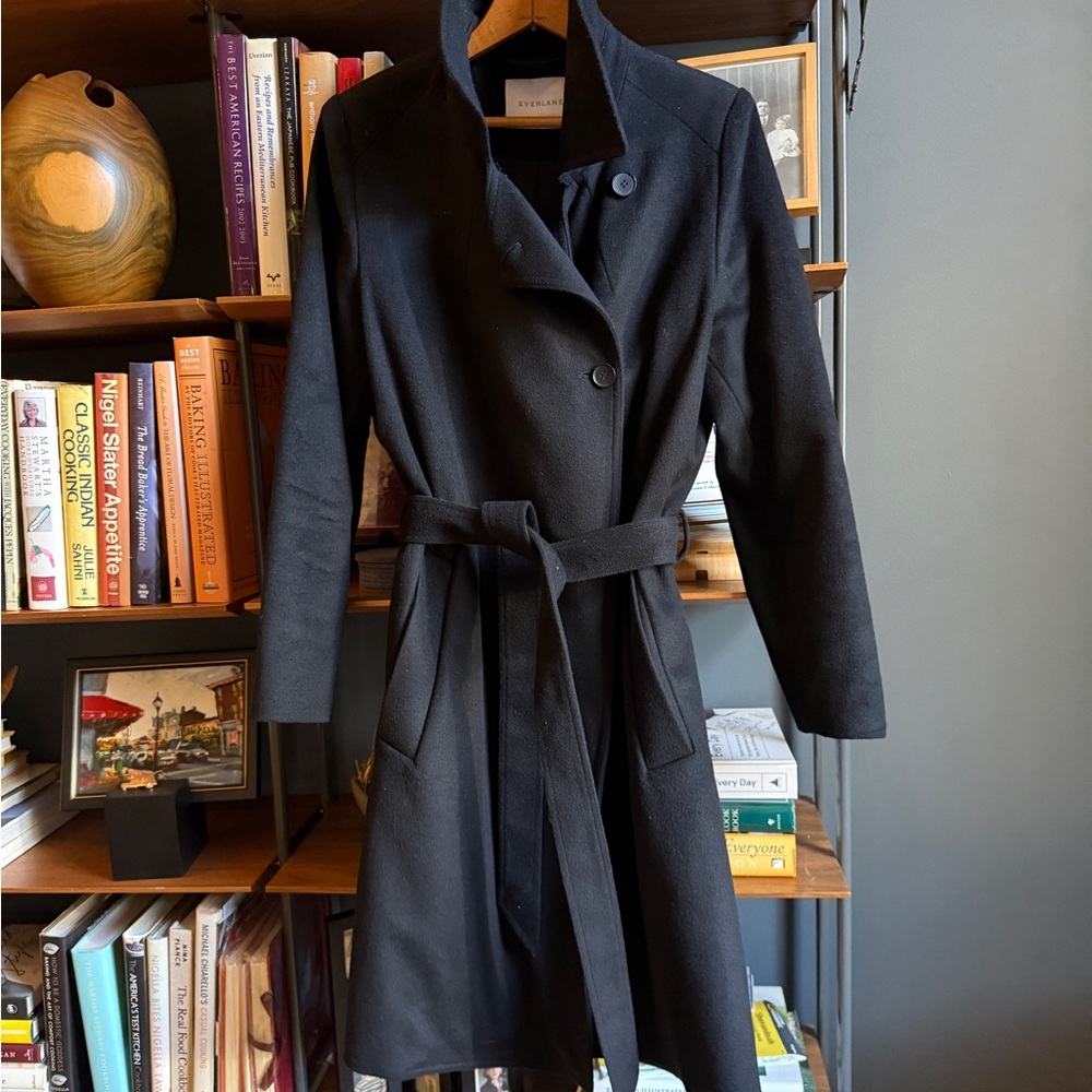 Everlane Black Cashmere Trench Coat for Women